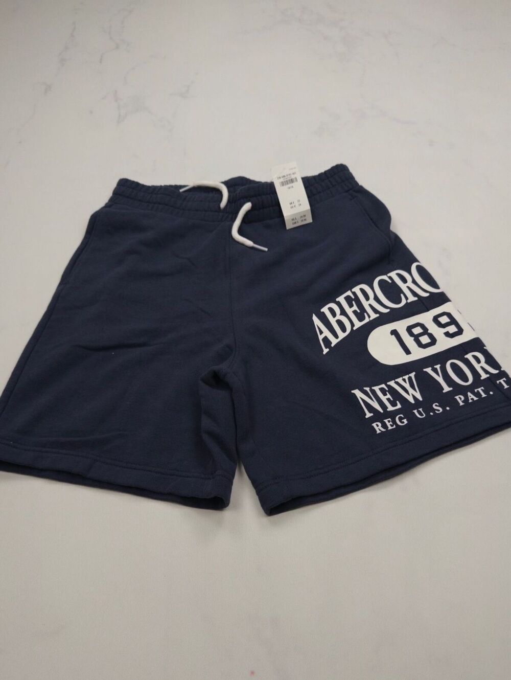Abercrombie Kids New York Athletic Shorts Navy 2010s Varsity - Boys 15/16 NWT